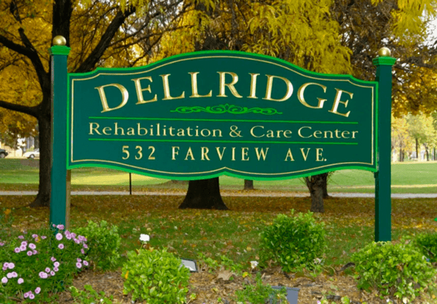 Dellridge Health and Rehabilitation Center Sign