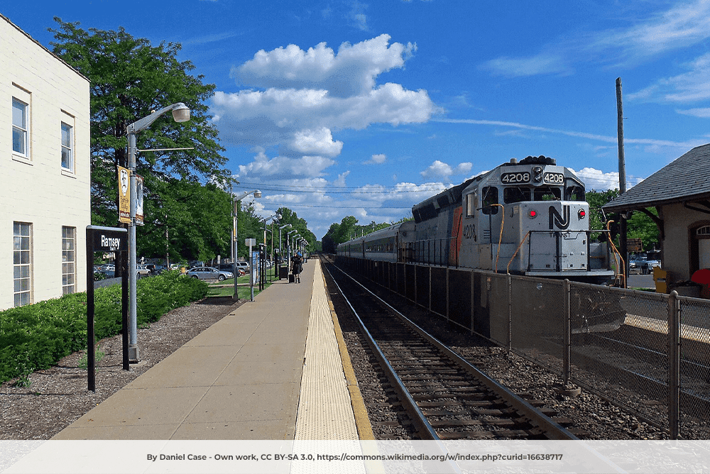 The older Ramsey NJ Transit Station