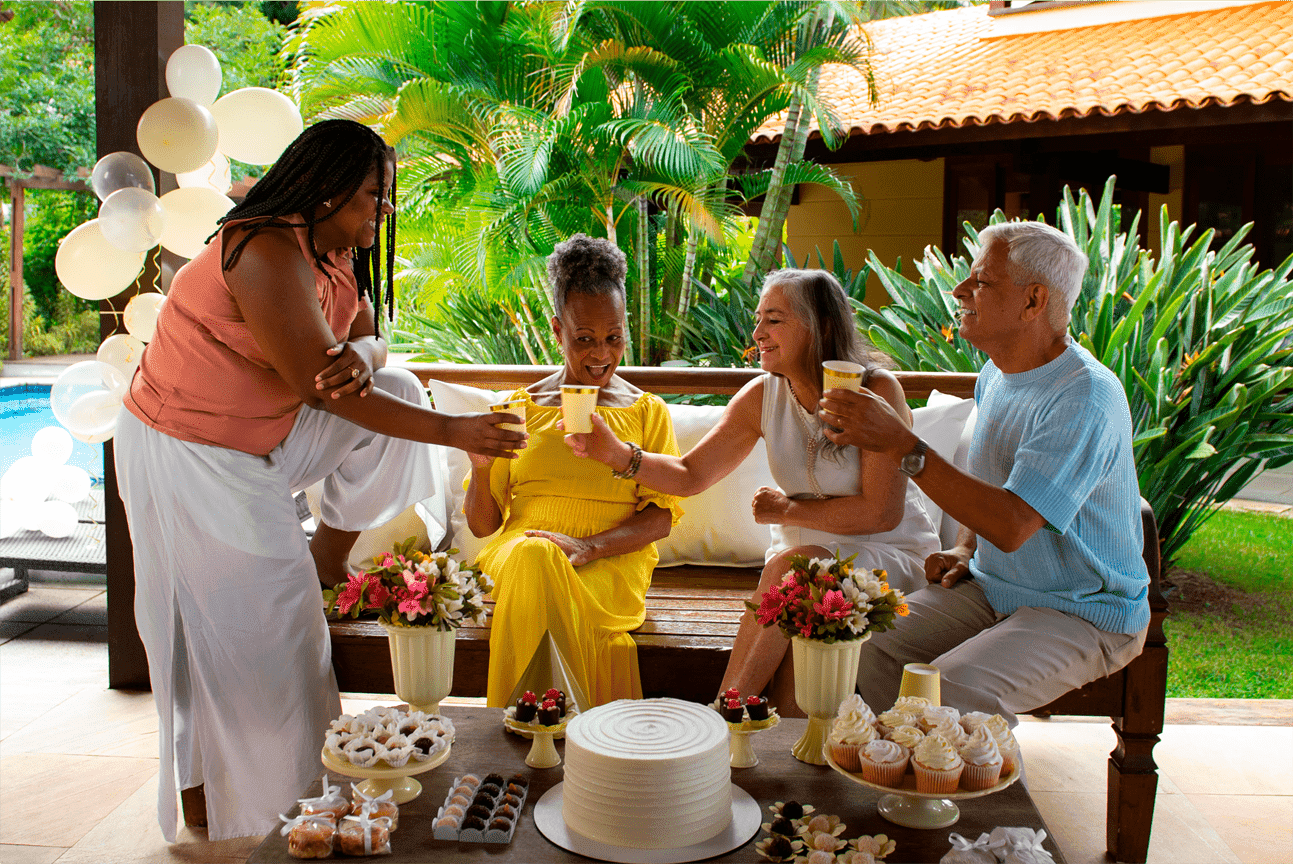 group of elders celebrating